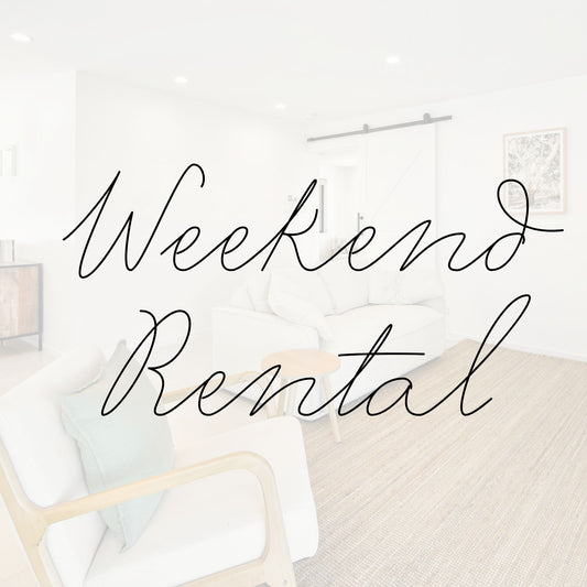 Weekend Rental $350 + $250 Refundable Deposit